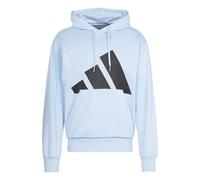 Kapuzensweatshirt ADIDAS SPORTSWEAR "ESSENTIALS BIG LOGO HOODIE", Herren, Gr. XXL, glow blau, schwarz, Obermaterial: 55% Baumwolle, 36% Polyester, 9% Viskose, angesetztes Bündchen, Sweatshirts, ohne V