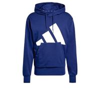 adidas Men's Essentials Big Logo French Terry Hoodie, Dark Blue/White, XL