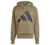 adidas Men's Essentials Big Logo French Terry Hoodie, Olive Strata/Black, XS