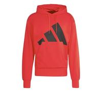 adidas Men's Essentials Big Logo French Terry Hoodie, Pure Ruby/Black, S