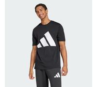 adidas Men's Essentials Big Logo Single Jersey Tee, Black/White, XL