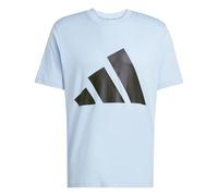 adidas Herren Essentials Big Logo Single Jersey Tee, Glow Blue/Black, M