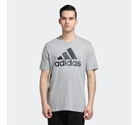 adidas Essentials Big Logo T-Shirt kurzarm grau schwarz pur - L