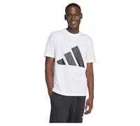 adidas Men's Essentials Big Logo Single Jersey Tee, White/Black, XXL