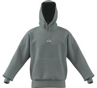 adidas Men's Essentials FEELCOZY Fleece Hoodie, Wonder Sage/White, L