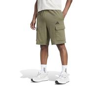 Adidas Men's Essentials FEELCOZY French Terry Cargo Short, Olive strata/Black, L
