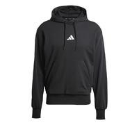 adidas Men's Essentials FEELCOZY French Terry Hoodie, Black/White, S