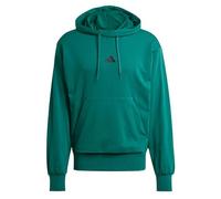 adidas Men's Essentials FEELCOZY French Terry Hoodie, Collegiate Green/Black, M