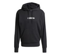 adidas Herren Essentials LINEAR French Terry Hoodie, Black/White, XL