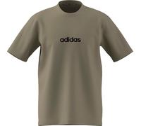 adidas Men's Essentials LINEAR Single Jersey Tee, Wonder Cargo/Black, L