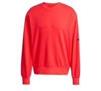adidas Herren Essentials LOSE FIT Three BAR Sweatshirt, Pure Ruby/Black, L