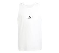 adidas Men's Essentials SMALL Logo Single Jersey Tank TOP, White/Black, L