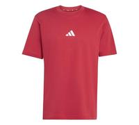 Adidas T-Shirt Essentials Small Logo Single Jersey – 100% Baumwolle – Active Maroon/White, M