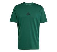 adidas Men's Essentials SMALL Logo Single Jersey Tee, Collegiate Green/Black, S