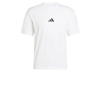 Adidas Men's Essentials SMALL Logo Single Jersey Tee, White/Black, S