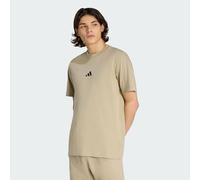 adidas Men's Essentials SMALL Logo Single Jersey Tee, Wonder Cargo/Black, L