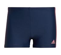 Adidas Men's FIT BX 3S Swimsuit, Shadow Navy/Acid red, 5