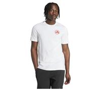 adidas Men's Football Sticker Graphic T-Shirt White 2XL