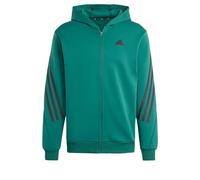 adidas Herren Future Icons 3 Streifen Full Zip Hoodie Collegiate Green Grün XXL