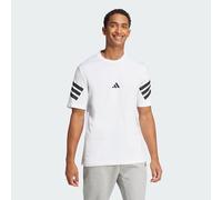 Adidas T-Shirt Herren Future Icons 3-Streifen gerippter Rundhalsausschnitt 100% Baumwolle Weiß XXL