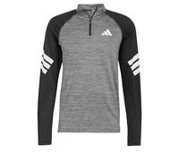 adidas Men's Icon 3-Streifen 1/4-Zip Longsleeve Black Melange/White S