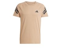 adidas Men's Icon 3-Streifen T-Shirt Warm Sandstone/Black 2XL