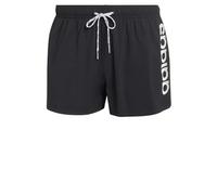 adidas Men's Logo Stretchy Knit Swim Shorts 3 INCH, Black/White, L