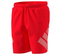 adidas Men's Logo Swim Shorts 8 INCH, Lucid red/White, L