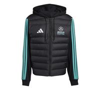 adidas Men's MERCEDES - AMG PETRONAS FORMULA 1 TEAM DNA PUFFER JACKET, black/semi mint rush, XS