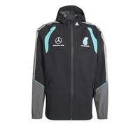 adidas Men's MERCEDES - AMG PETRONAS FORMULA 1 TEAM MECHANICS RAIN JACKET, black/grey two, L
