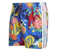 adidas Mexicana Florals 3-Streifen 5" Badeshorts Herren JY9154 - glory blue/white S