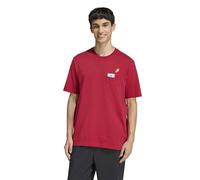 adidas Men's MINI Embroidery Basketball Graphic T-Shirt, Active Maroon, XXL