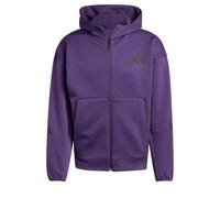 Kapuzensweatshirt ADIDAS SPORTSWEAR "M Z.N.E. FZ", Herren, Gr. L, aurora plum, Obermaterial: 57% Polyester, 43% Baumwolle, normal, Rundhals, Sweatshirts, für sportliche Aktivitäten, aus Polyester und