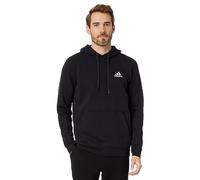 adidas Men's Standard Essentials Fleece Hoodie, Black/White, Large