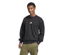adidas Men's Standard Essentials Fleece Sweatshirt, Black/White, Large