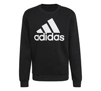adidas Men's Standard Fleece Sweatshirt, Black/White, Medium