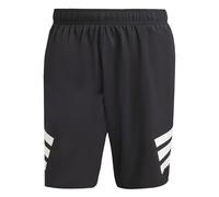 adidas Men's Stripes Swim Shorts 8 INCH, Black/White, S