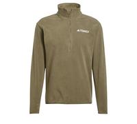adidas Men's Terrex Multi Essentials Half Zip Fleece Jacket, Olive strata, S