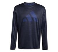 adidas Men's Workout Essentials BRANDLOVE Longsleeve T-Shirt, Legend Ink Mel./Dark Blue, M