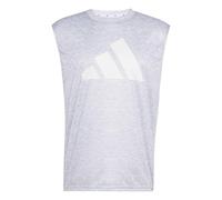 adidas Men's Workout Essentials BRANDLOVE Sleeve T-Shirt, Grey Two Mel/White, M