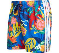 adidas Mexicana Florals 3-Streifen 5" Badeshorts Herren JY9154 - glory blue/white M