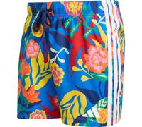 adidas Mexicana Florals 3-Streifen 5" Badeshorts Herren JY9154 - glory blue/white M
