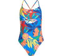 MEXICANA FLORALS BADEANZUG MIT BINDEDETAILS IM RÜCKEN Glow Blue / White 44