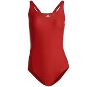 adidas Mid 3-Streifen Badeanzug Damen Badeanzug, rot, Gr. 36