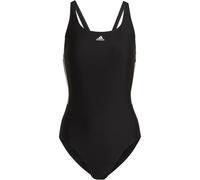 adidas Damen Mid 3-Stripes Swimsuit, Black / White, 38