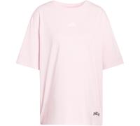 adidas Women's MINI Embroidery Oversized Graphic T-Shirt, Clear pink/White, L