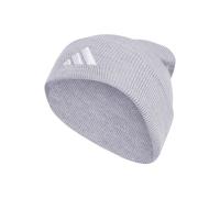 adidas Unisex New Logo Beanie Cuff, Light Grey Heather/White, M