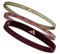 Stirnband Adidas Multiple Width Training 3PP - maroon/magic mauve/halo green/white - Mehrfarbig
