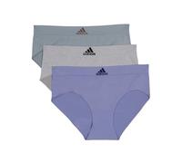 adidas Nahtlose Damen-Slips, 3er-Pack, Silberviolett/Heather Grey/Silver Green, L