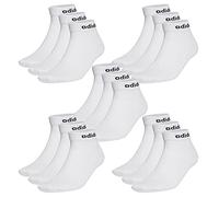 adidas NC Ankle Sneaker/Quarter Socken Unisex Kurzsocke Knöchellang 15 Paar, Farbe:Weiss, Socken & Strümpfe:37-39